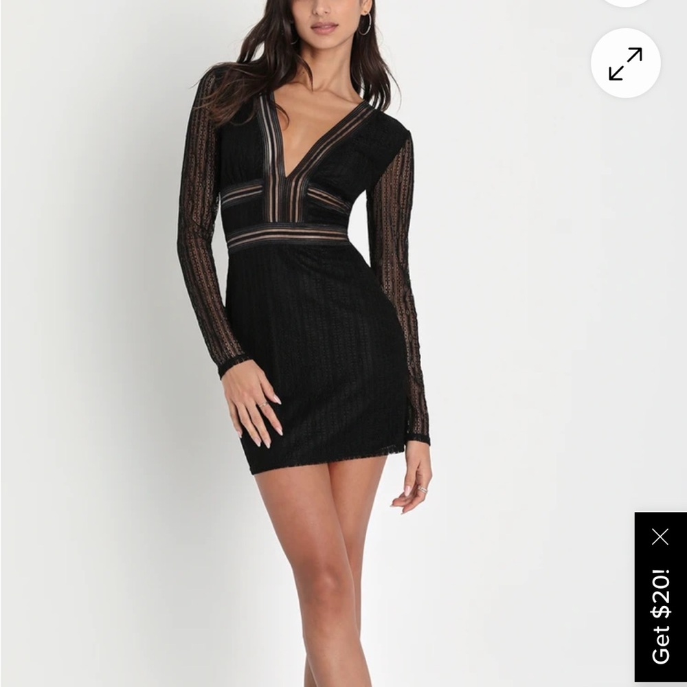 Lulu’s Black Long Sleeve Dress